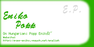 eniko popp business card